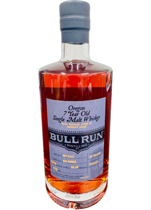 Bull Run 7 Year Old Madeira Cask Finish Oregon Single Malt Whiskey