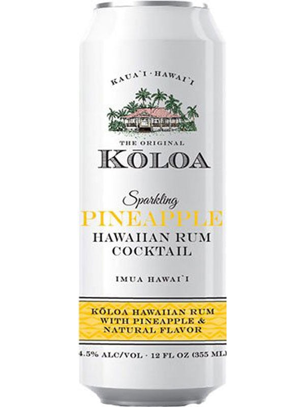 Koloa Sparkling Pineapple Hawaiian Rum Cocktail at Del Mesa Liquor