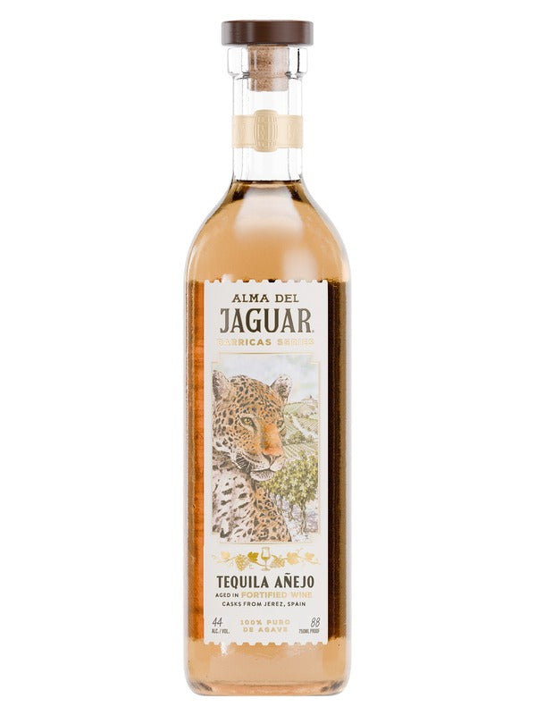 Alma del Jaguar Barricas Oloroso Sherry Cask Anejo Tequila bottle