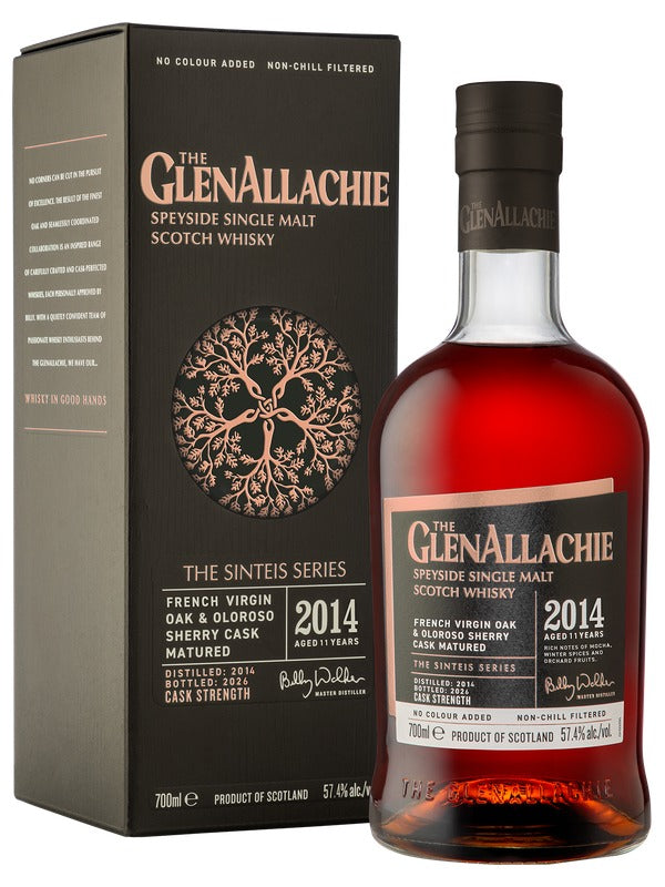 GlenAllachie Sinteis Series 11 Year Old French Virgin Oak and Oloroso Sherry Cask Matured Scotch Whisky 2014