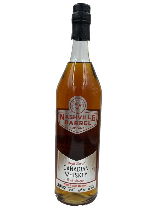 Nashville Barrel Company 35 Year Old Single Barrel Canadian Whiskey West Coast Hazmat at Del Mesa Liquor