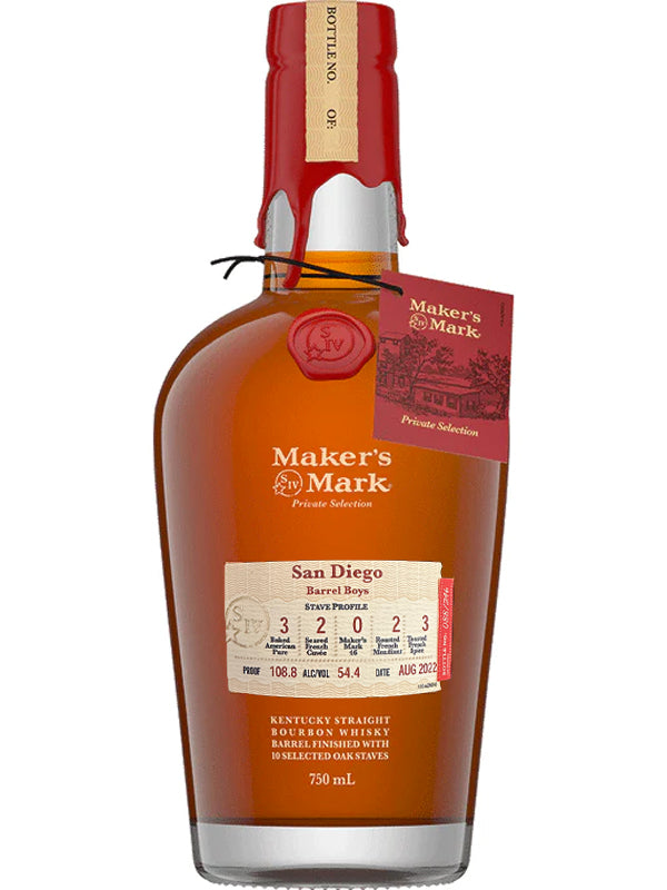 Maker's Mark 'San Diego Barrel Boys' Private Selection Bourbon Whiskey at Del Mesa Liquor