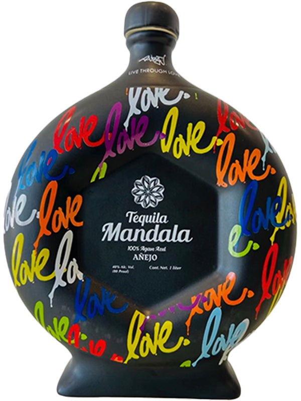 Mandala Limited Edition Ceramic 'Live Through Love' Anejo Tequila at Del Mesa Liquor