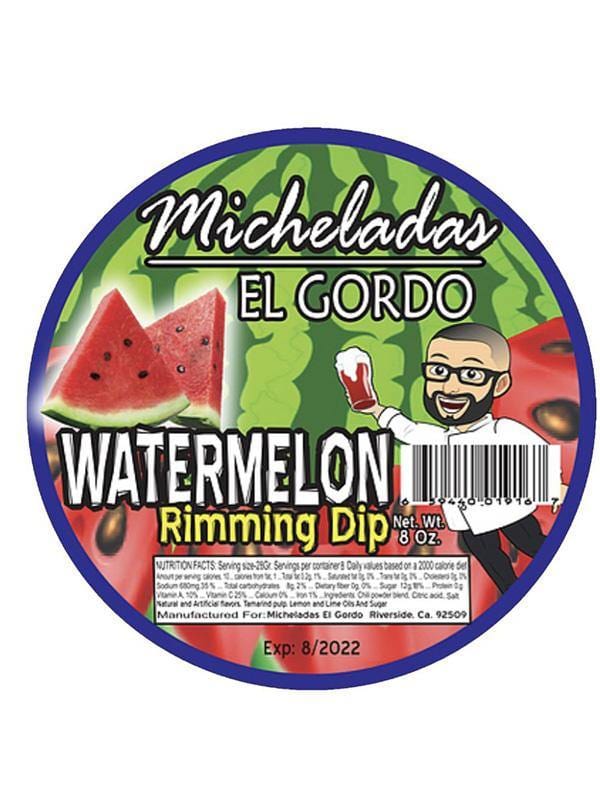 Micheladas El Gordo Watermelon Rimming Dip Chamoy at Del Mesa Liquor