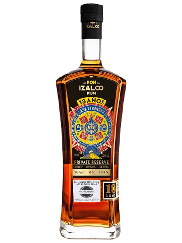 Ron Izalco 18 Year Old Private Reserve Cask Strength Rum 'Collier Barnett Distribution' at Del Mesa Liquor