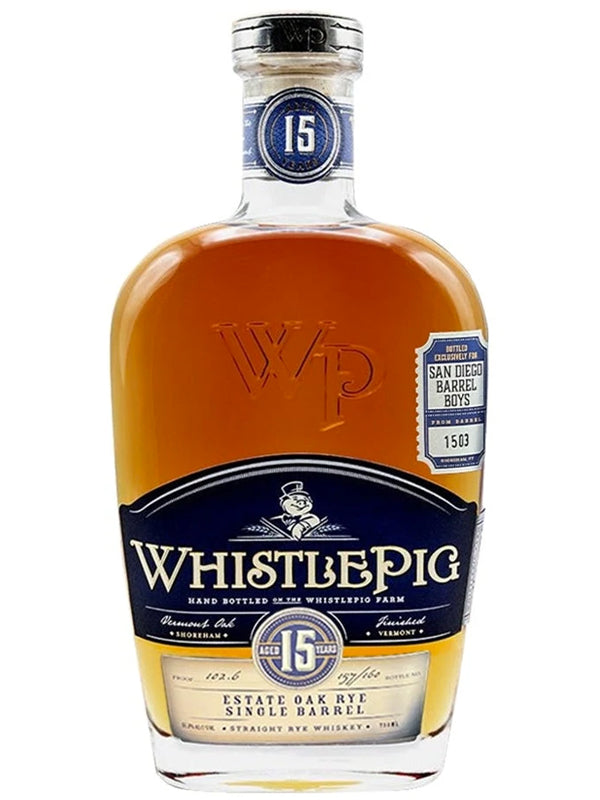 WhistlePig 15 Year Old 'San Diego Barrel Boys' Single Barrel Rye Whiskey #1503 at Del Mesa Liquor
