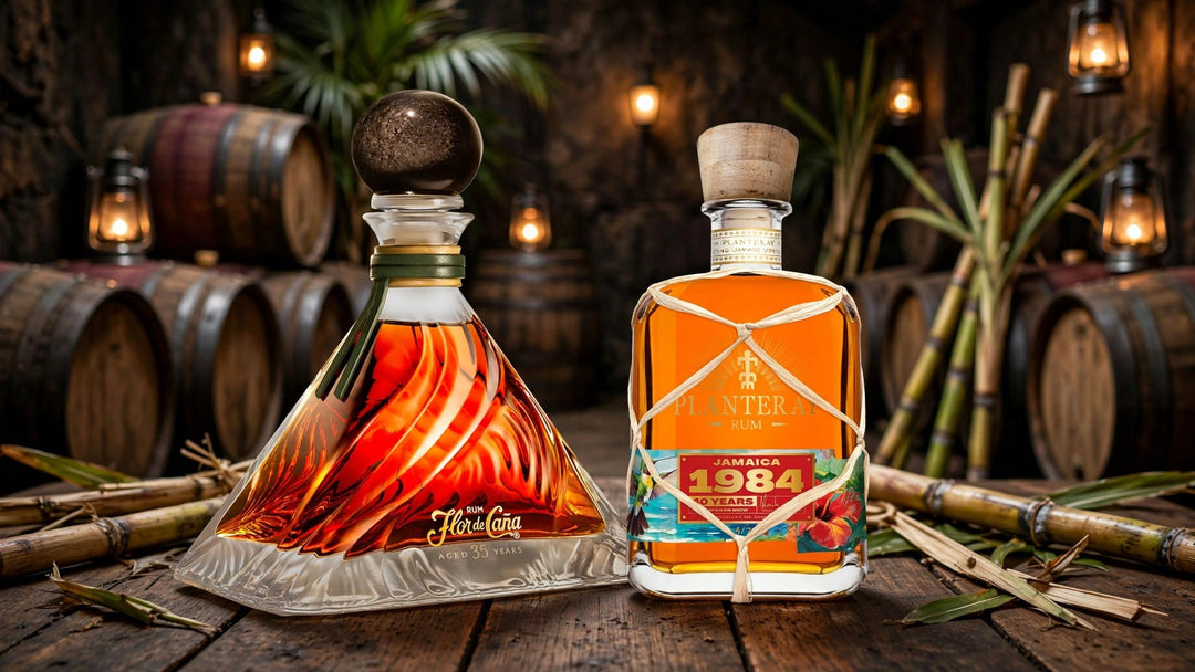 Flor de Cana 35 Year Rum and Planteray 40 Year Old Rum Jamaica 1984 at Del Mesa Liquor