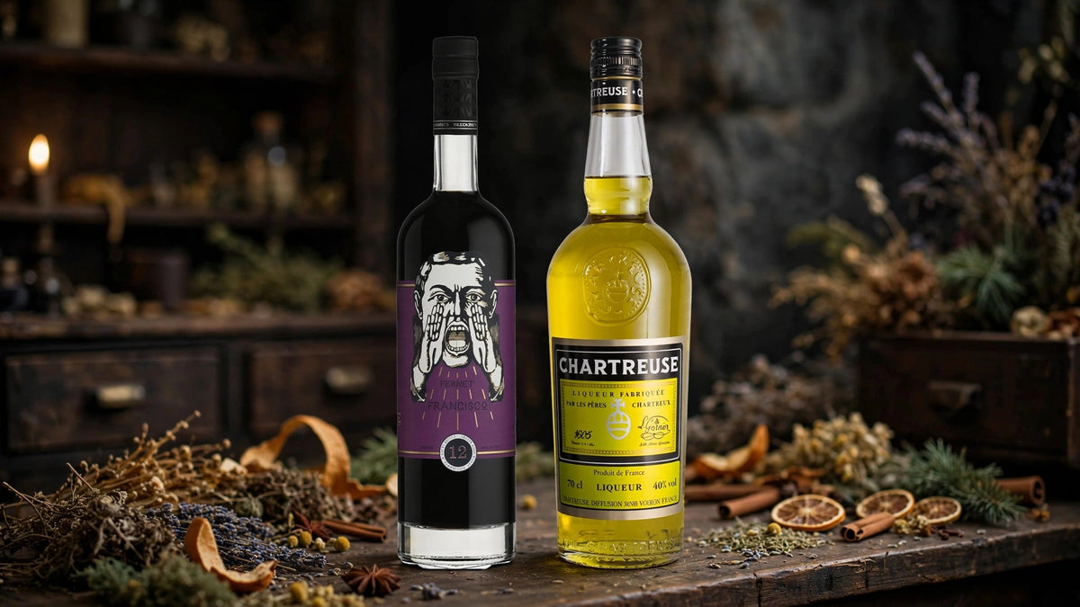 Fernet Francisco Willett Bourbon Cask and Yellow Chartreuse at Del Mesa Liquor