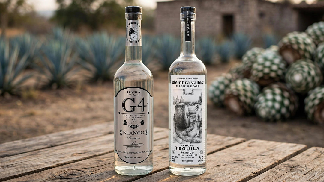 G4 Blanco Tequila 108 Proof and Siembra Valles High Proof Tahona Blanco Tequila at Del Mesa Liquor