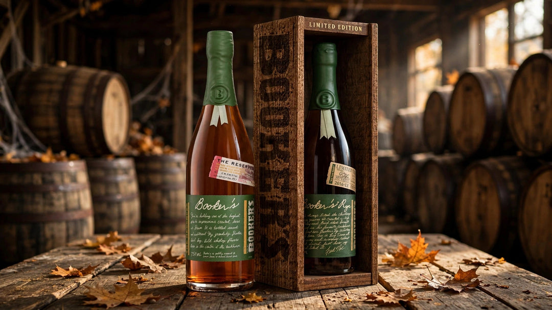 Booker's The Reserves 6 Year Old Rye Whiskey 2026 and Booker's Limited Edition 13 Year Old Rye 'Big Time Batch' at Del Mesa Liquor