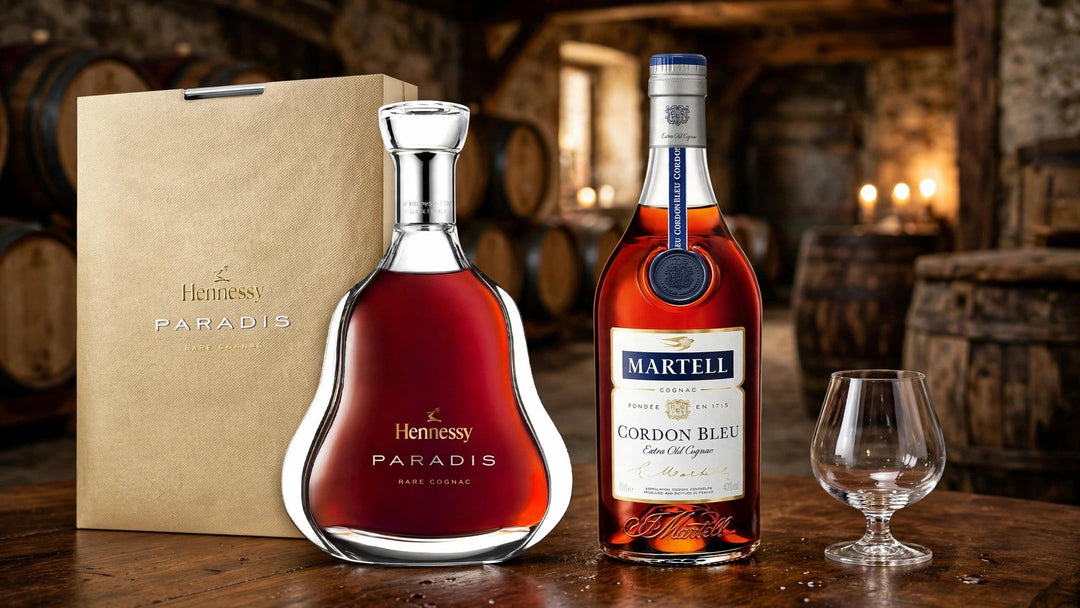 Hennessy Paradis Cognac and Martell Cordon Bleu Cognac at Del Mesa Liquor