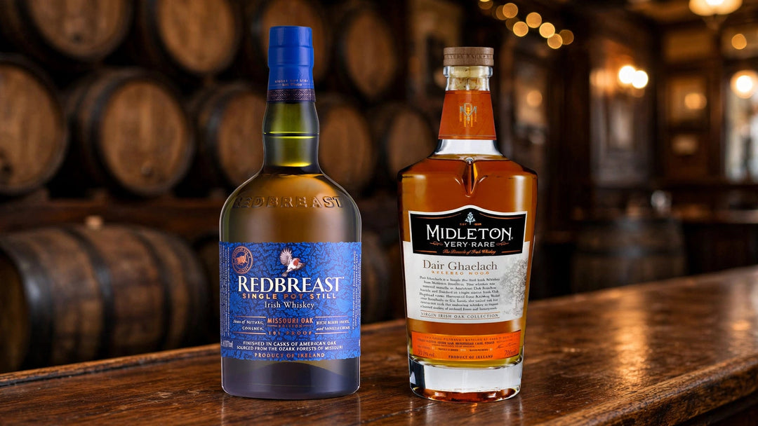 Redbreast Irish Whiskey Missouri Oak Edition and Midleton Dair Ghaelach Kylebeg Wood at Del Mesa Liquor