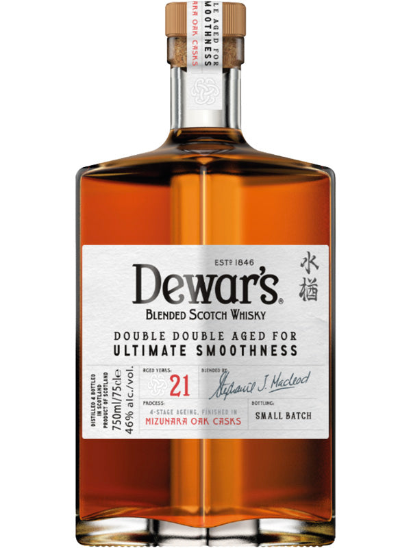 Dewar’s Double Double 21 Year Old Scotch Whisky Finished in Mizunara Oak Casks at Del Mesa Liquor