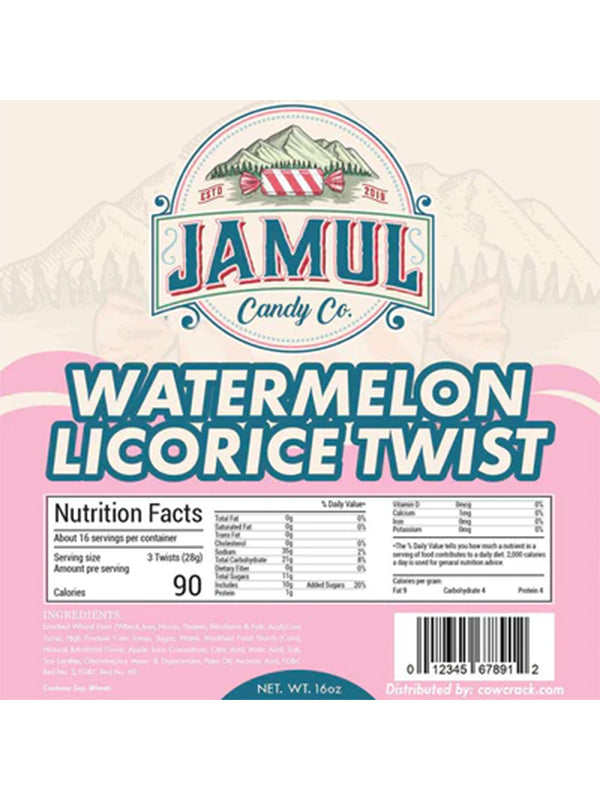 Jamul Candy Co. Watermelon Licorice Twists