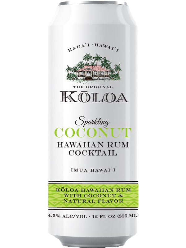Koloa Sparkling Coconut Hawaiian Rum Cocktail at Del Mesa Liquor
