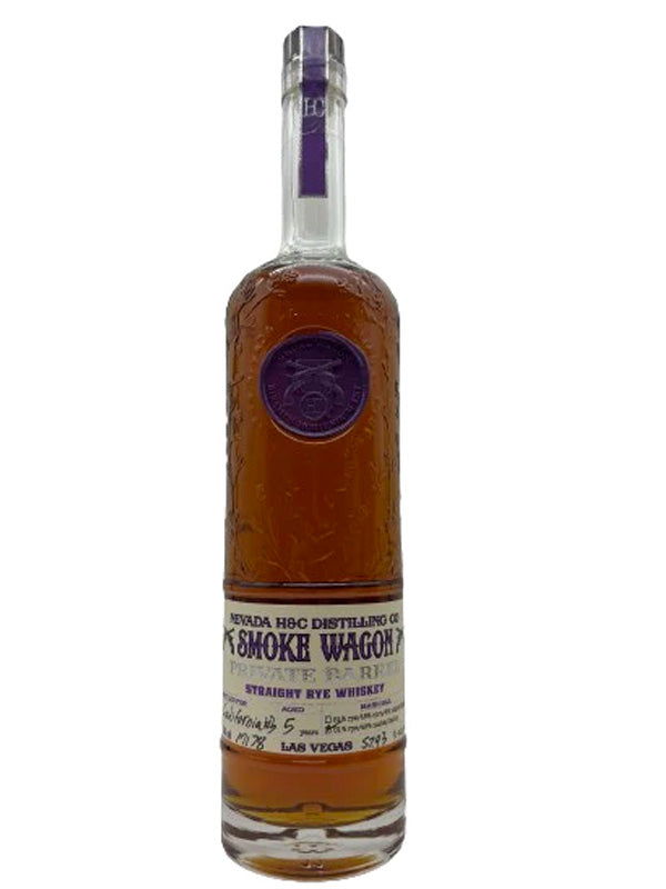 Smoke Wagon Private Barrel 5 Year Old Rye Whiskey 'California 3' Del