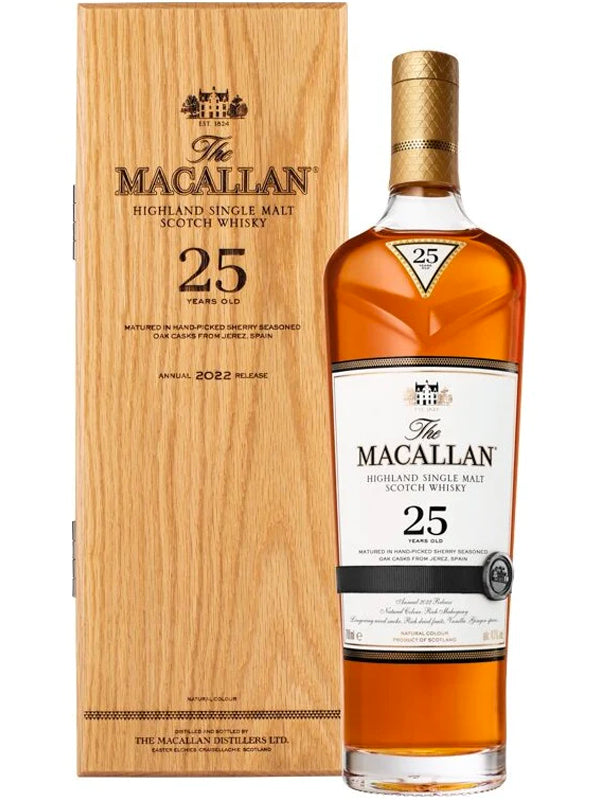 The Macallan Sherry Oak 25 Year Old Scotch Whisky 2023 at Del Mesa Liquor