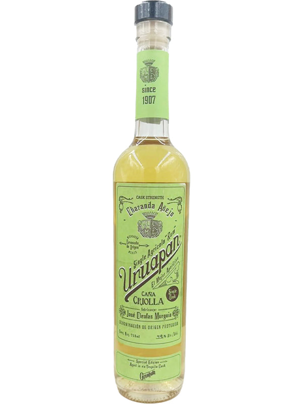 Uruapan Charanda Cana Criolla Cask Strength Anejo Single Agricola Rum at Del Mesa Liquor