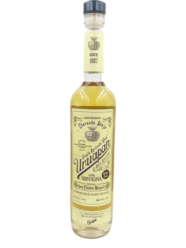 Uruapan Charanda Cana Cristalina Cask Strength Anejo Single Agricola Rum at Del Mesa Liquor