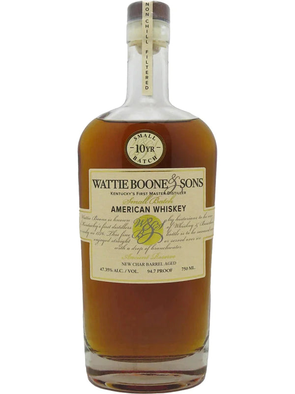 Wattie Boone & Sons Ancient Reserve 10 Year Old American Whiskey at Del Mesa Liquor