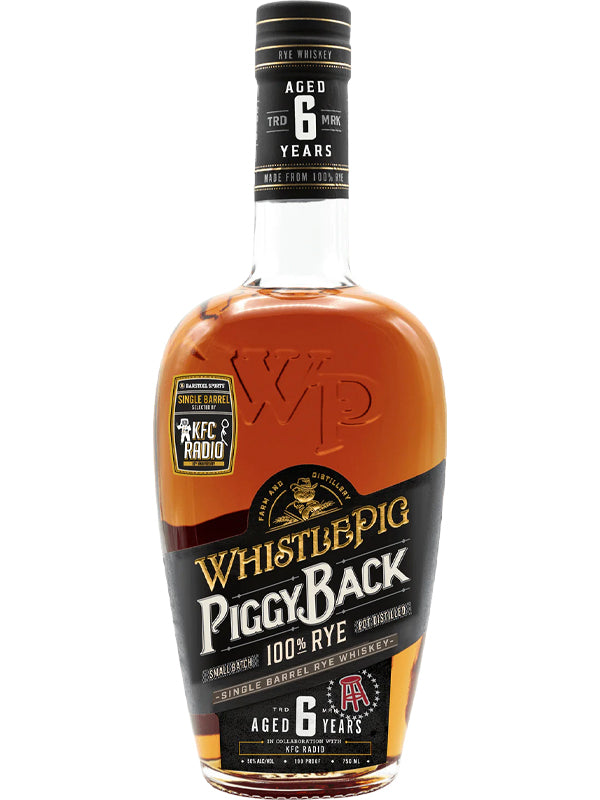 WhistlePig PiggyBack 'Barstool Single Barrel: KFC Radio' 6 Year Old Rye Whiskey at Del Mesa Liquor