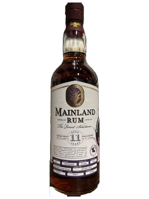 Mainland Louisiana 11 Year Old Rum Superlative Spirits Single Barrel Selection at Del Mesa Liquor