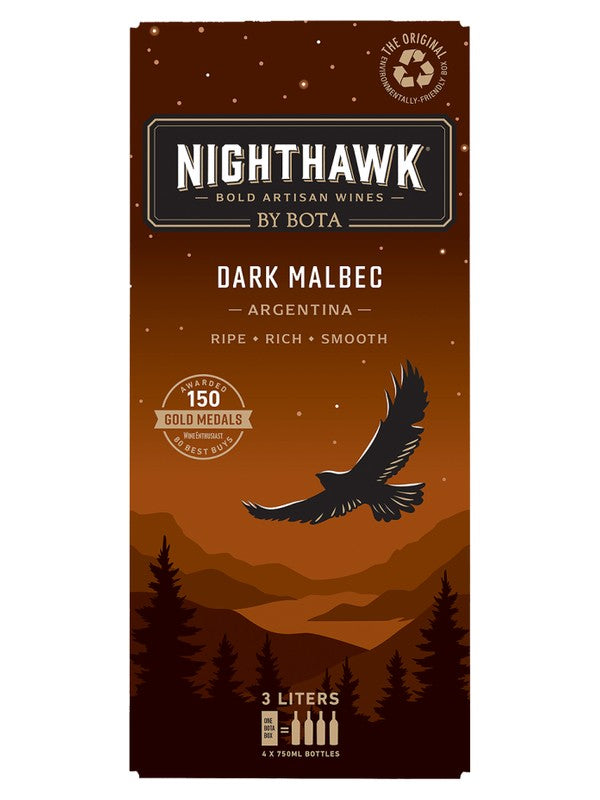 Nighthawk By Bota Dark Malbec Wine