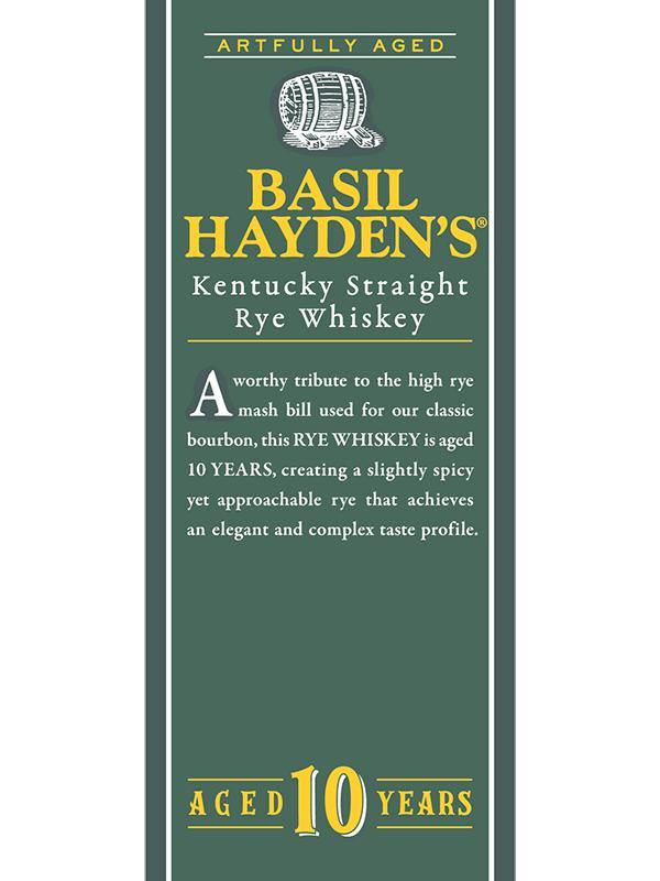 Basil Hayden's 10 Year Old Rye Whiskey