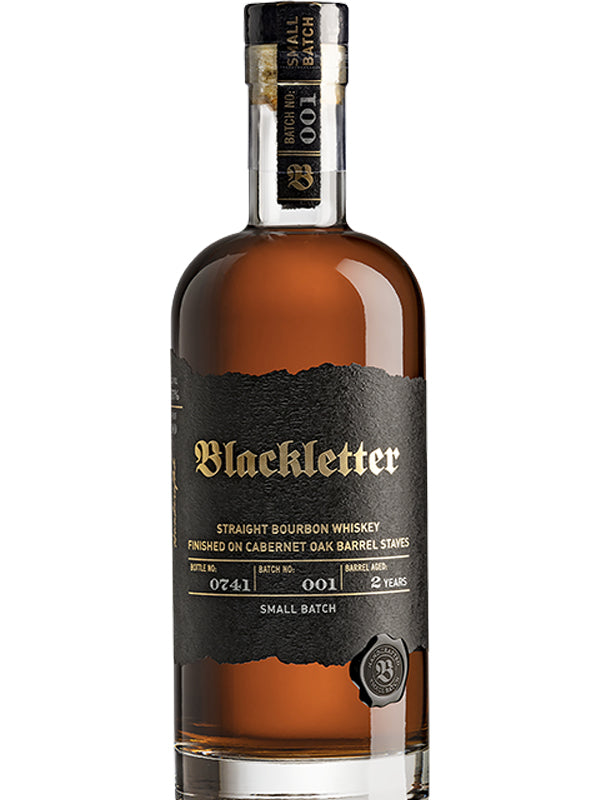 Blackletter Bourbon Whiskey Finished in Cabernet Oak Barrel Staves
