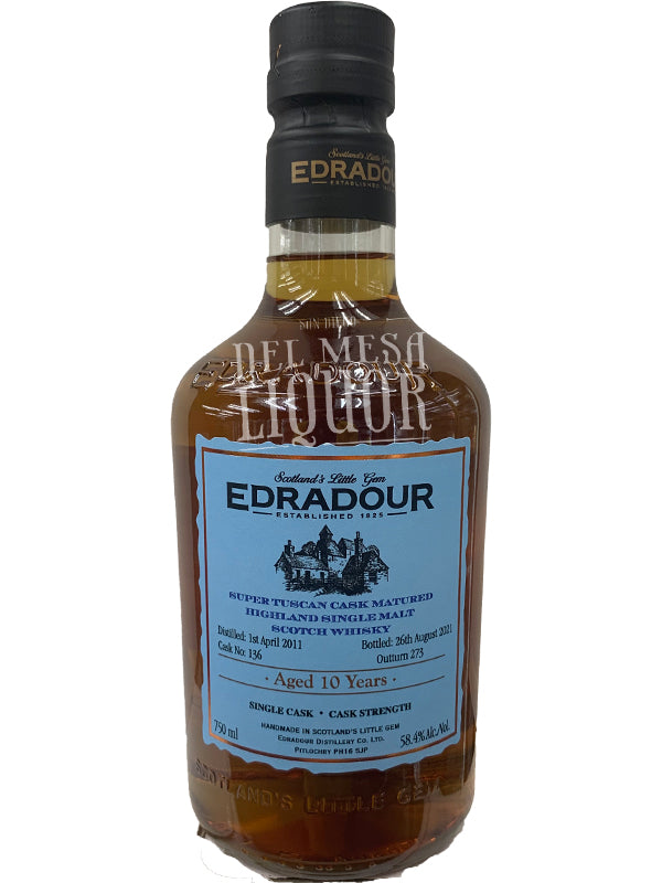 Edradour 10 Year Old Super Tuscan Cask Matured Scotch Whisky 2011 at Del Mesa Liquor