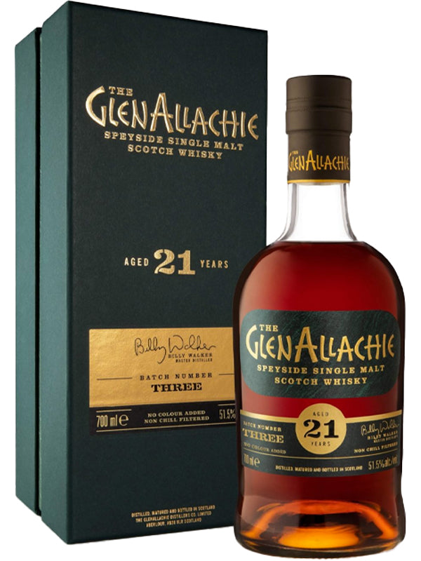 GlenAllachie 21 Year Old Single Malt Scotch Whisky Batch 3