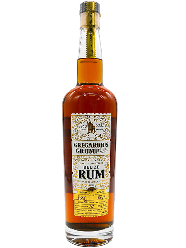Gregarious Grump Belize Rum at Del Mesa Liquor