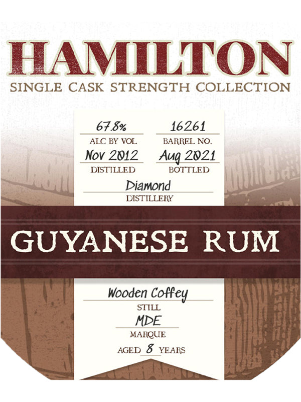 Hamilton Single Cask Demerara #16261 Guyanese Rum 2012 at Del Mesa Liquor