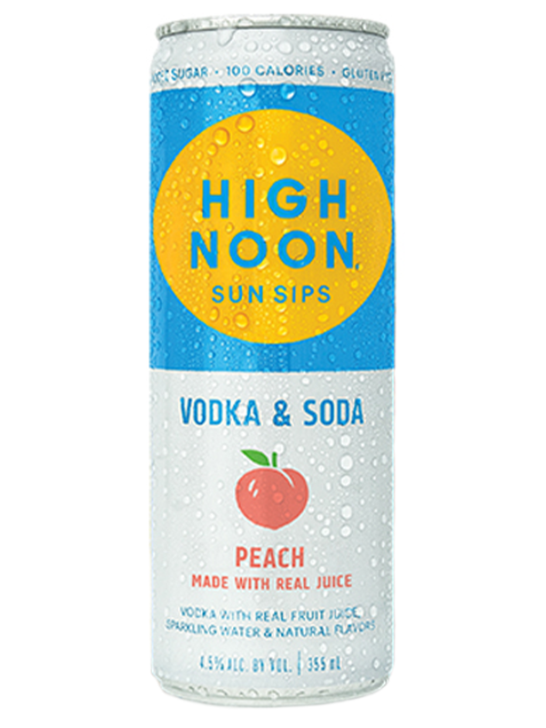 High Noon Peach Vodka & Soda at Del Mesa Liquor