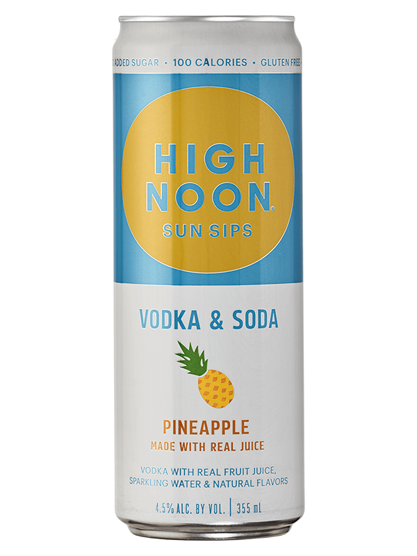 High Noon Pineapple Vodka & Soda at Del Mesa Liquor