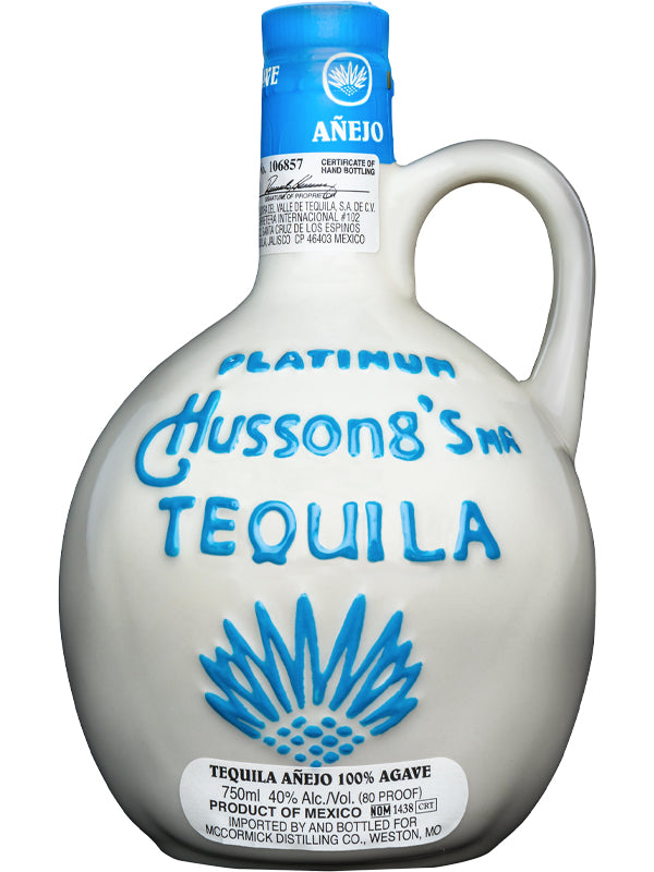 Hussong's Platinum Anejo Tequila at Del Mesa Liquor