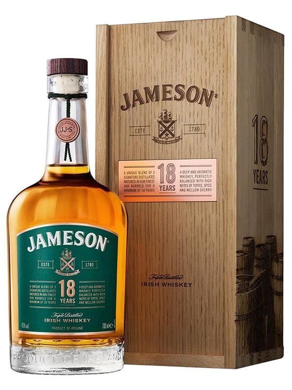 Jameson 18 Year Old Irish Whiskey Wooden Box at Del Mesa Liquor