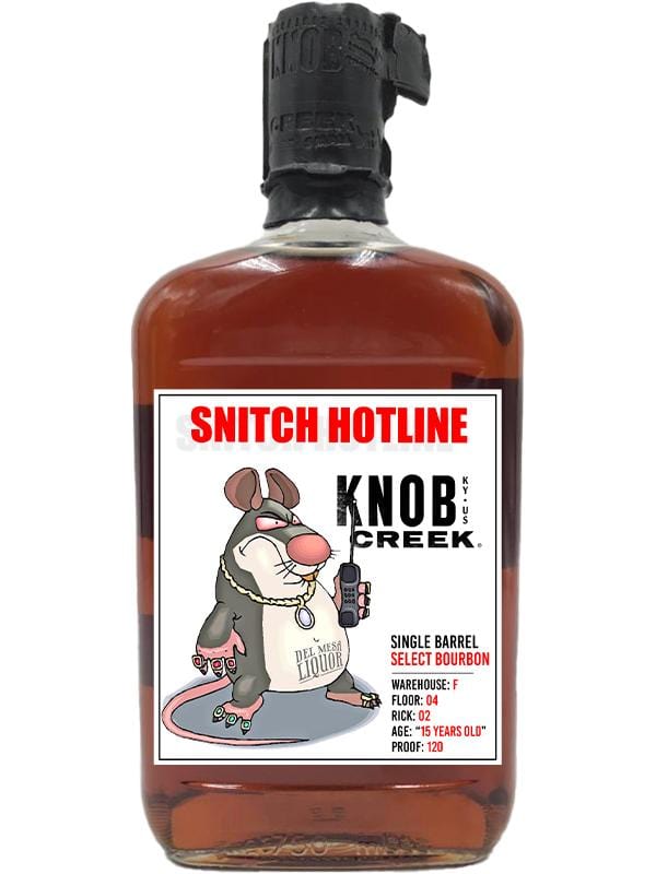 Knob Creek Single Barrel Select Bourbon "Snitch Hotline"
