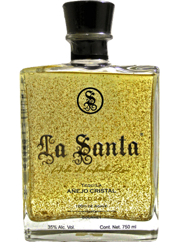 La Santa Anejo Cristal Gold 24k Tequila at Del Mesa Liquor