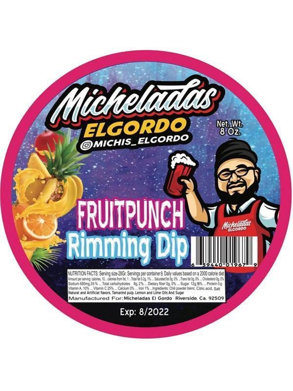 Micheladas El Gordo Fruit Punch Rimming Dip Chamoy at Del Mesa Liquor