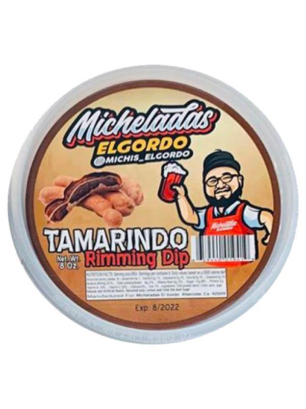 Micheladas El Gordo Tamarindo Rimming Dip Chamoy at Del Mesa Liquor