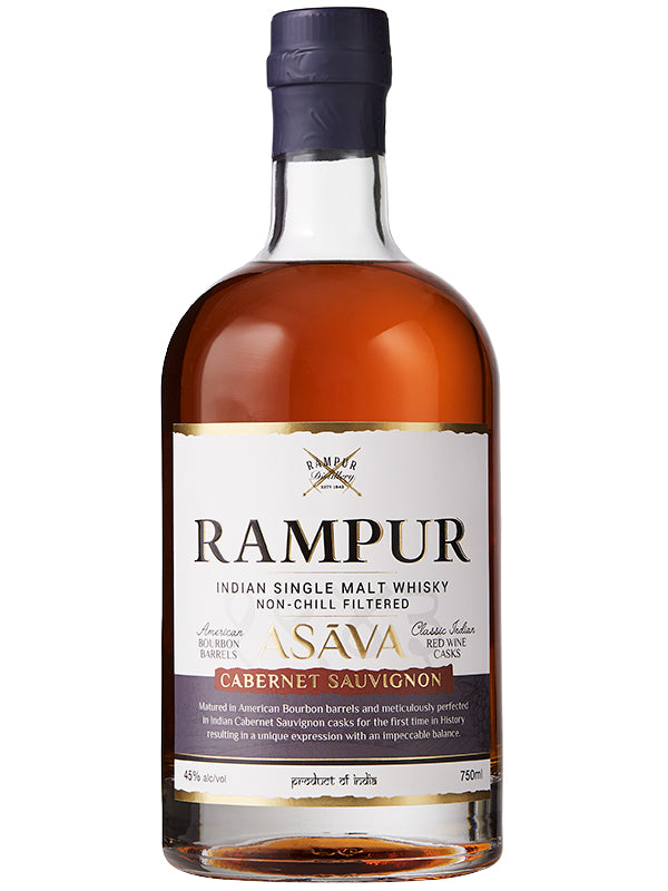 Rampur Asava Cabernet Sauvignon Cask Finish Indian Single Malt Whisky at Del Mesa Liquor