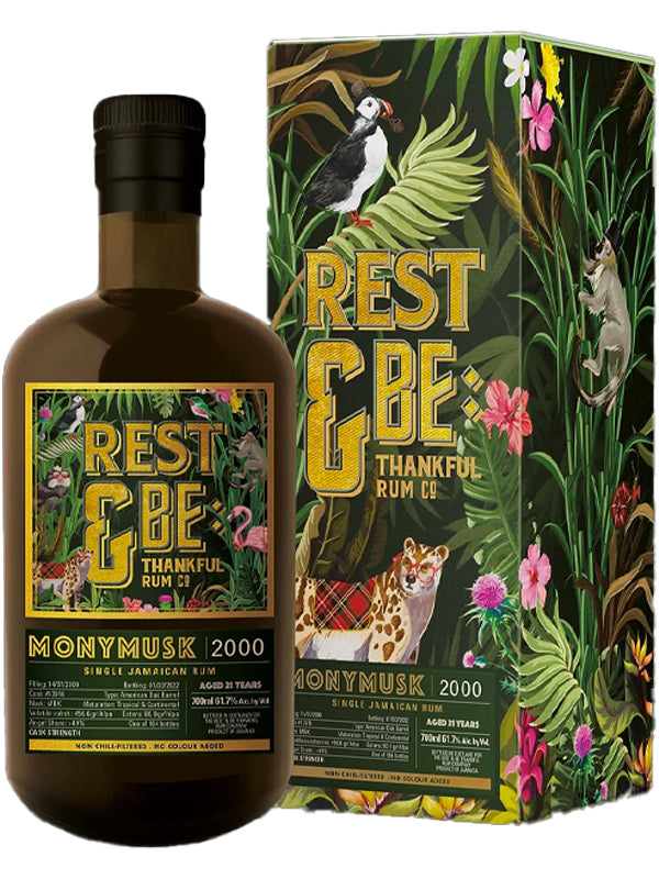 Rest & Be Thankful Monymusk 21 Year Old Single Cask Jamaican Rum 2000 at Del Mesa Liquor