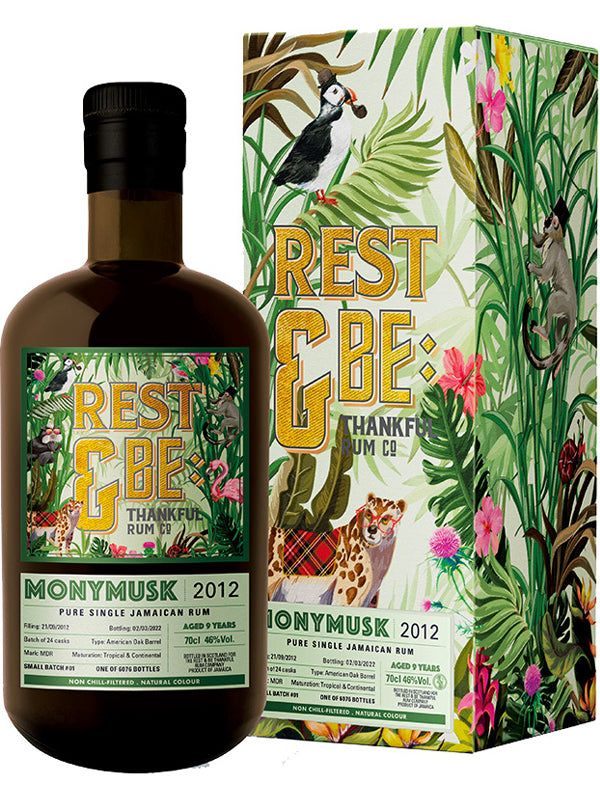 Rest & Be Thankful Monymusk Small Batch 9 Year Old Jamaican Rum 2012