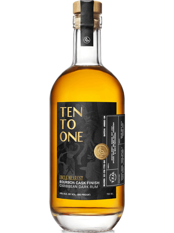 Ten To One Uncle Nearest Bourbon Cask Finish Caribbean Dark Rum at Del Mesa Liquor