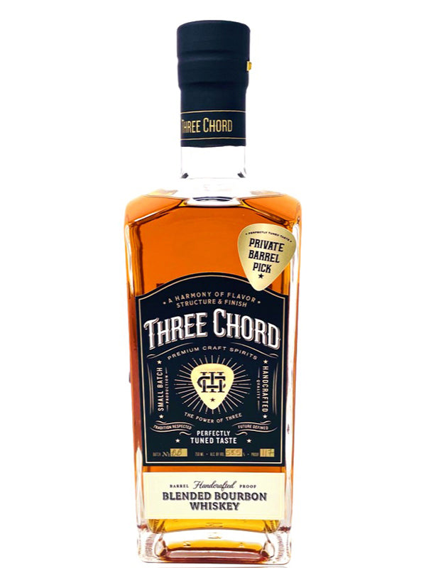 Three Chord Single Barrel Blended Bourbon Whiskey Honey Cask Finish 'San Diego Barrel Boys' Select at Del Mesa Liquor