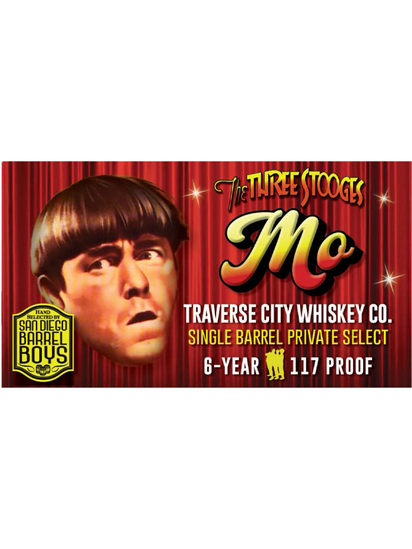 Traverse City Whiskey Co. 6 Year Old Barrel Proof San Diego Barrel Boys Single Barrel Private Select Bourbon 'The Three Stooges - Mo'