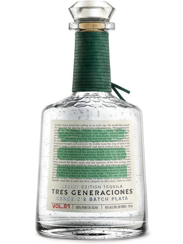 Tres Generaciones Cenobio's Batch Plata Tequila at Del Mesa Liquor