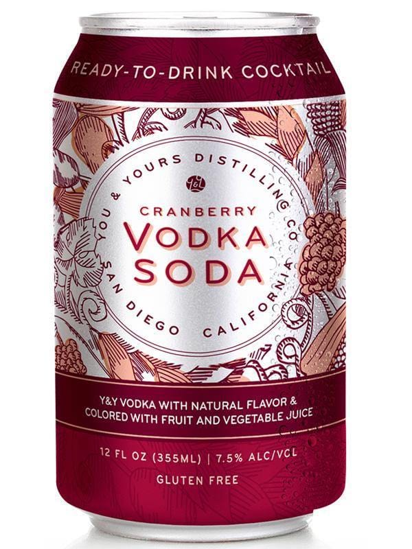 You & Yours Cranberry Vodka Soda at Del Mesa Liquor