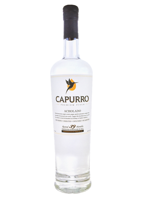 Capurro Pisco Acholado at Del Mesa Liquor